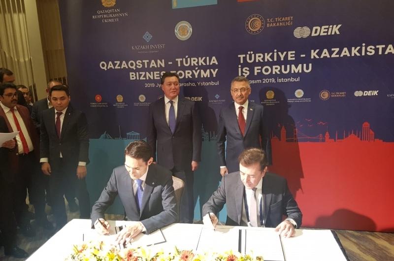 TÜKİB İLE KAZAKH INVEST ARASINDA İŞBİRLİĞİ MEMORANDUMU İMZALANDI - 10 / 11 / 2019                                             