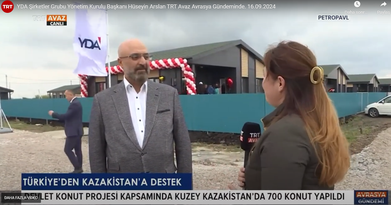 YDA Şirketler Grubu Yönetim Kurulu Başkanı Hüseyin Arslan TRT Avaz Avrasya Gündeminde. 