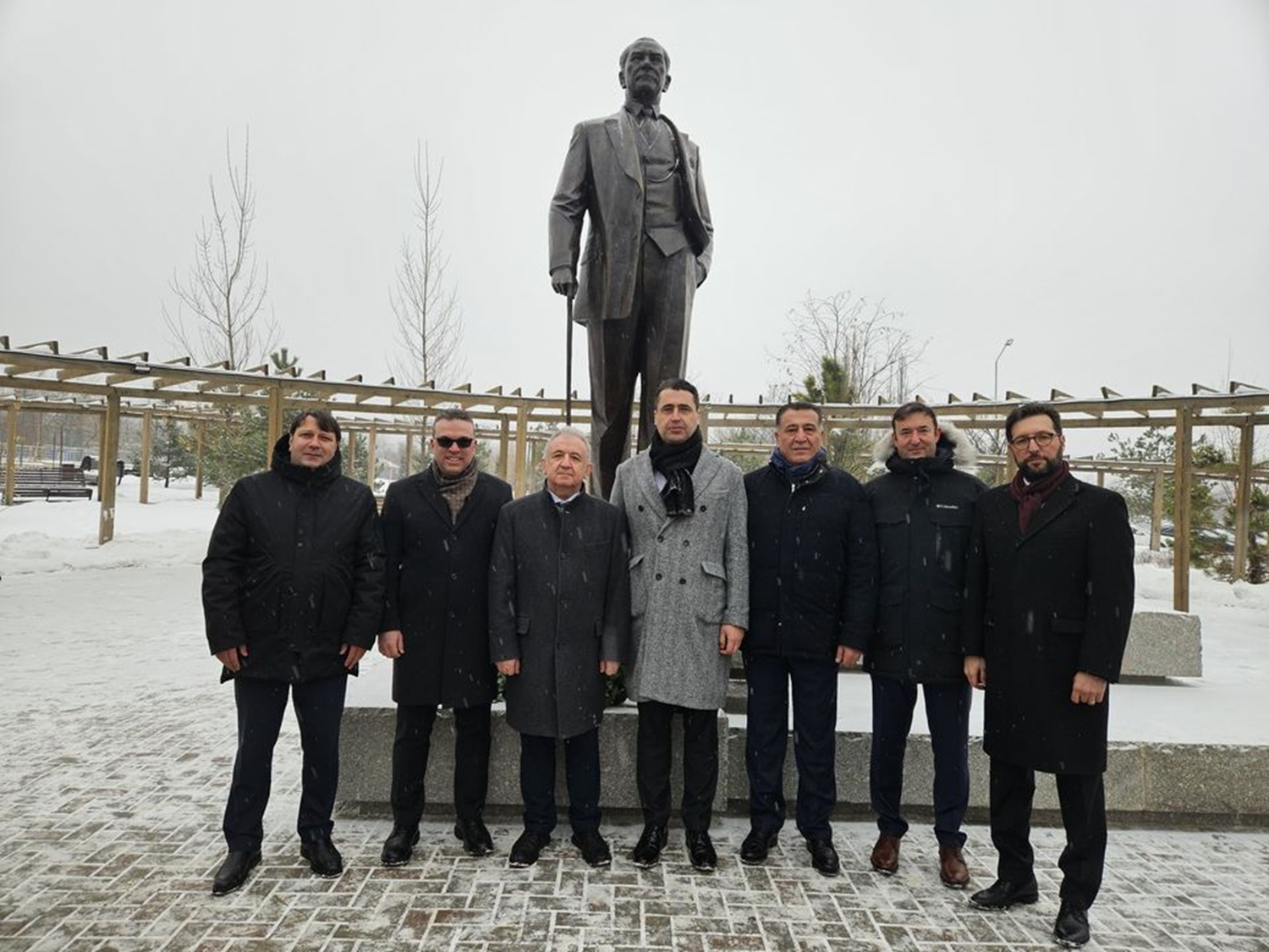 Almatı’da Atatürk heykelinin açılışı yapıldı